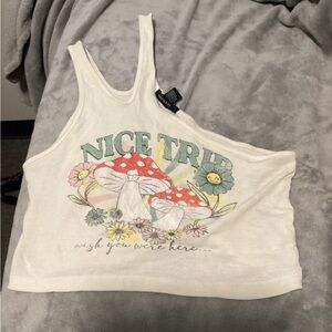 Forever one shoulder crop top